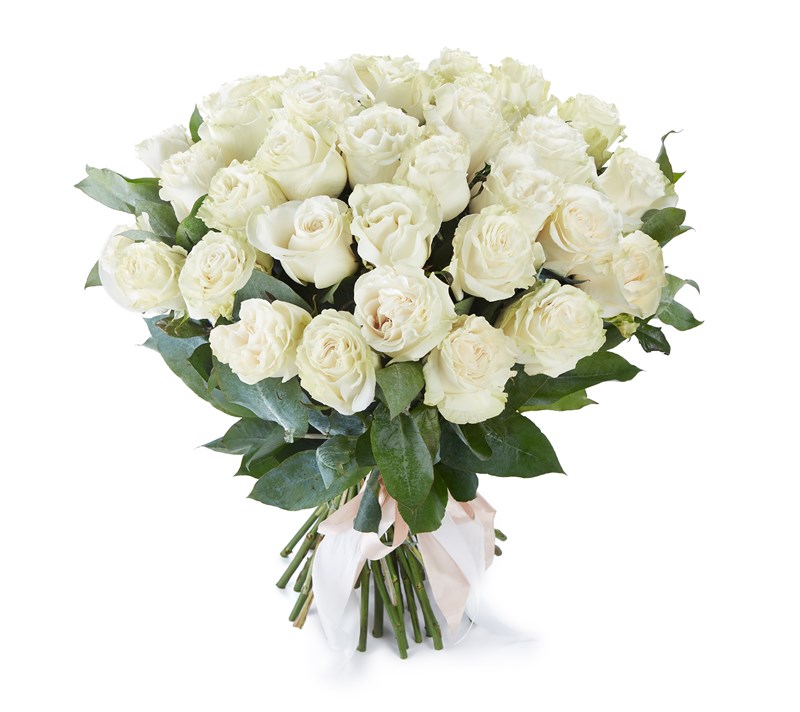 Bouquet de roses blanches